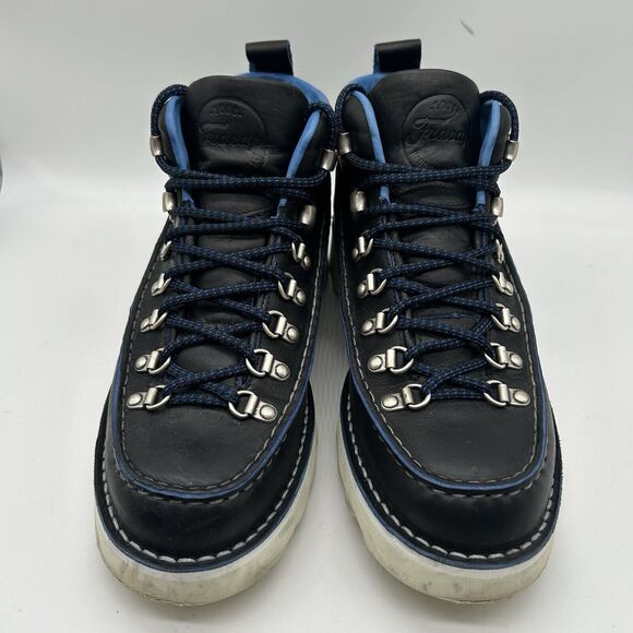 Fracap Men’s M60 Boots Black Blue Leather Made In Italy US 9.5 EU 42 - Picture 6 of 10